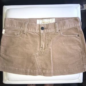 Beige Corduroy Hollister Mini Skirt - Size 0